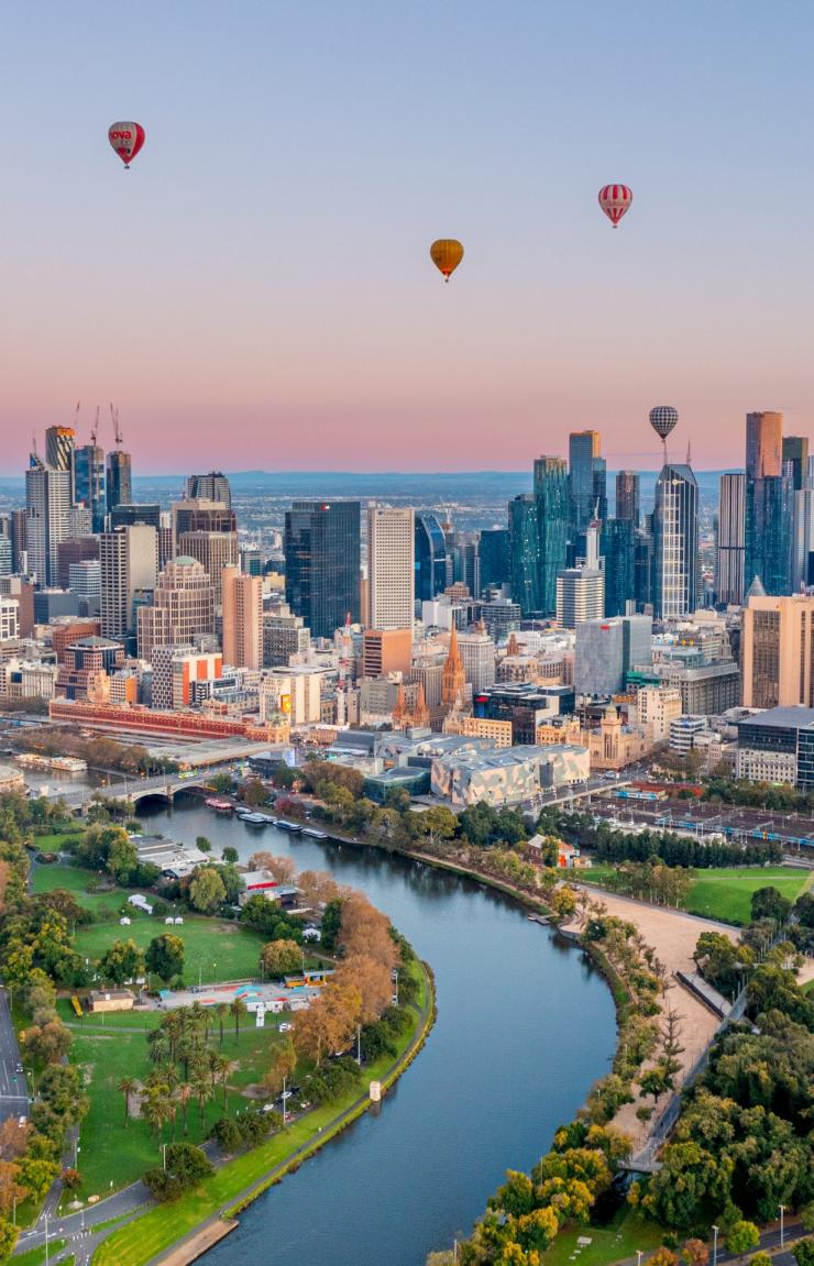 Aerial of Melbourne, Victoria © Tourism Australia