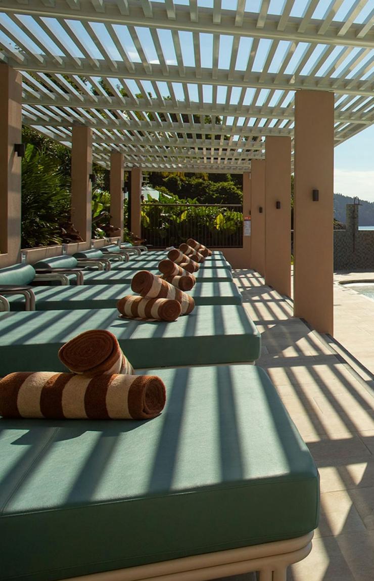The swimming pool and cabanas at the Catseye Pool Club - The Sundays, Hamilton Island, Queensland © The Sundays
