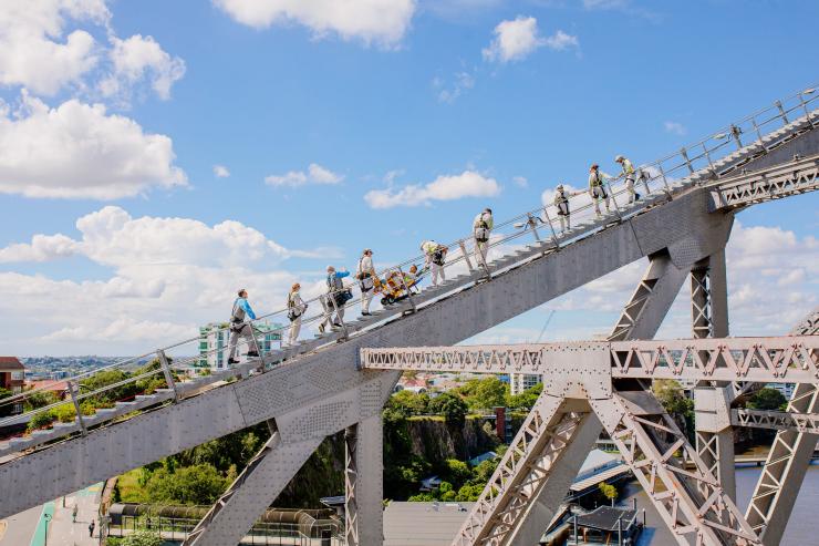 A group on the Story Bridge Accessible Adventure Bridge Climb, Brisbane, Queensland © Story Bridge Adventure Climb