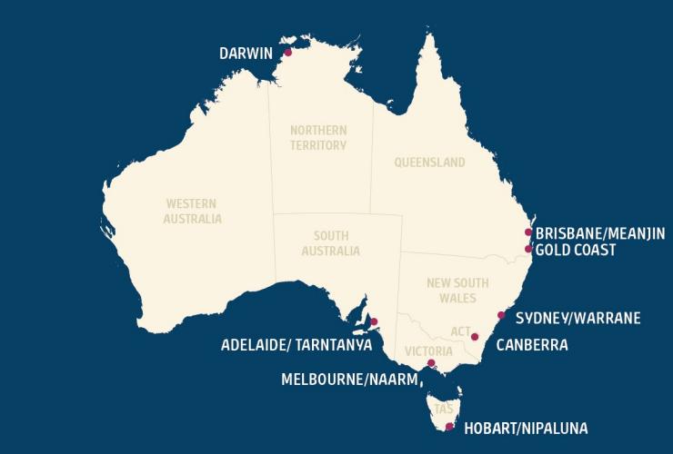 A map view of where you can connect with key technology and manufacturing destinations. A map view of where you can connect with key technology and manufacturing destinations.