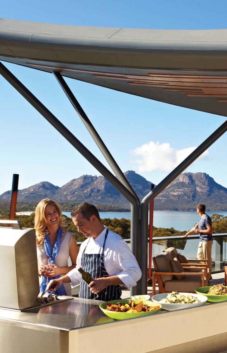 BBQ Lunch at Saffire Freycinet, Coles Bay, Tasmania © Luxury Lodges of Australia