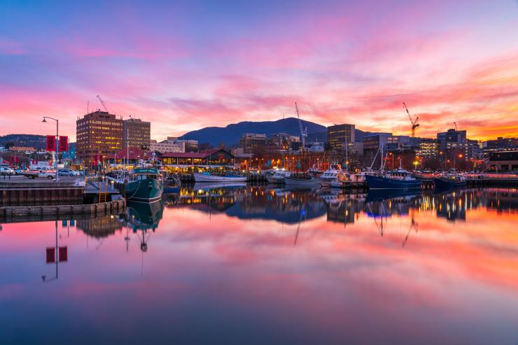 Hobart waterfront, Tasmania © Luke Tscharke